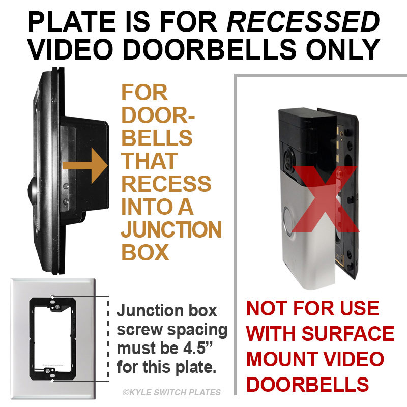 6'' Smart Doorbell Cover for Nutone Speaker 4.5'' Wide Screws