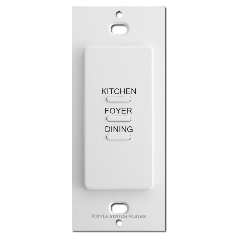 Switch Plate Labels & Engraved Name Tags Identify Light Switches