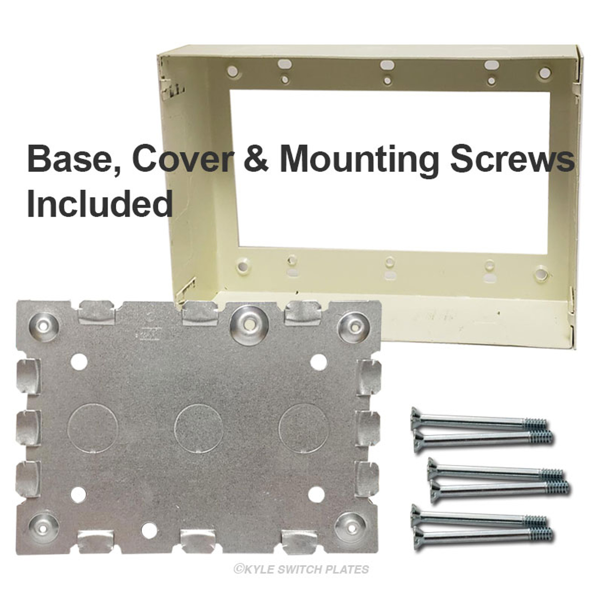 Deep Electrical Box Ring 3Gang 1.375'' Ivory