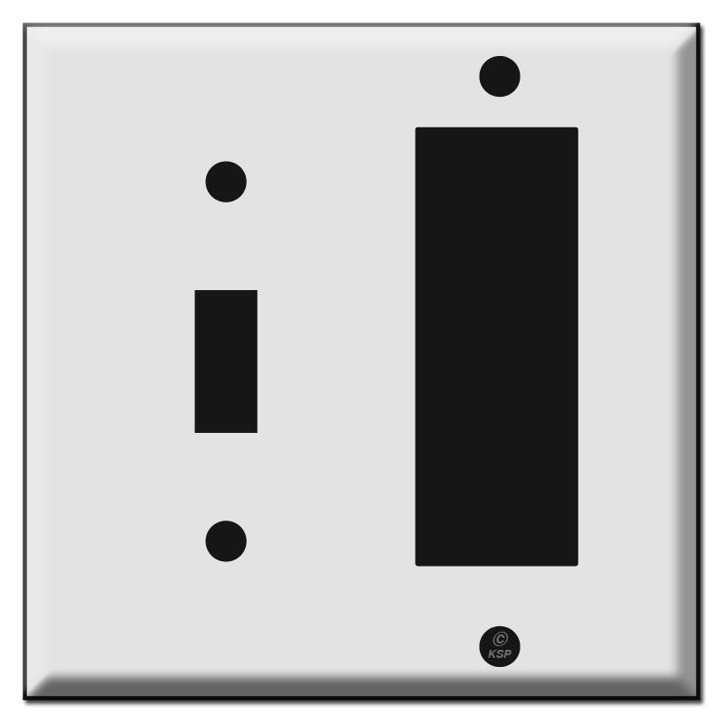 Old Style Sierra Electric Biplex Outlet Cover Switch Plates Ivory