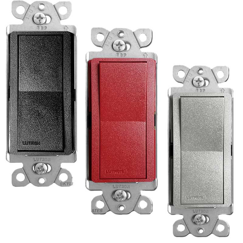 Satin 3-Way Rocker Switch - Lutron Claro | Kyle Switch Plates