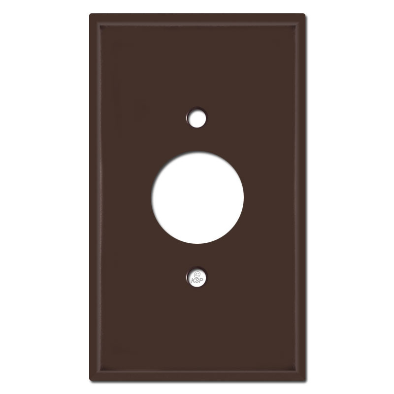 Oversized Double Gang Single Centered Outlet Cover - Brown