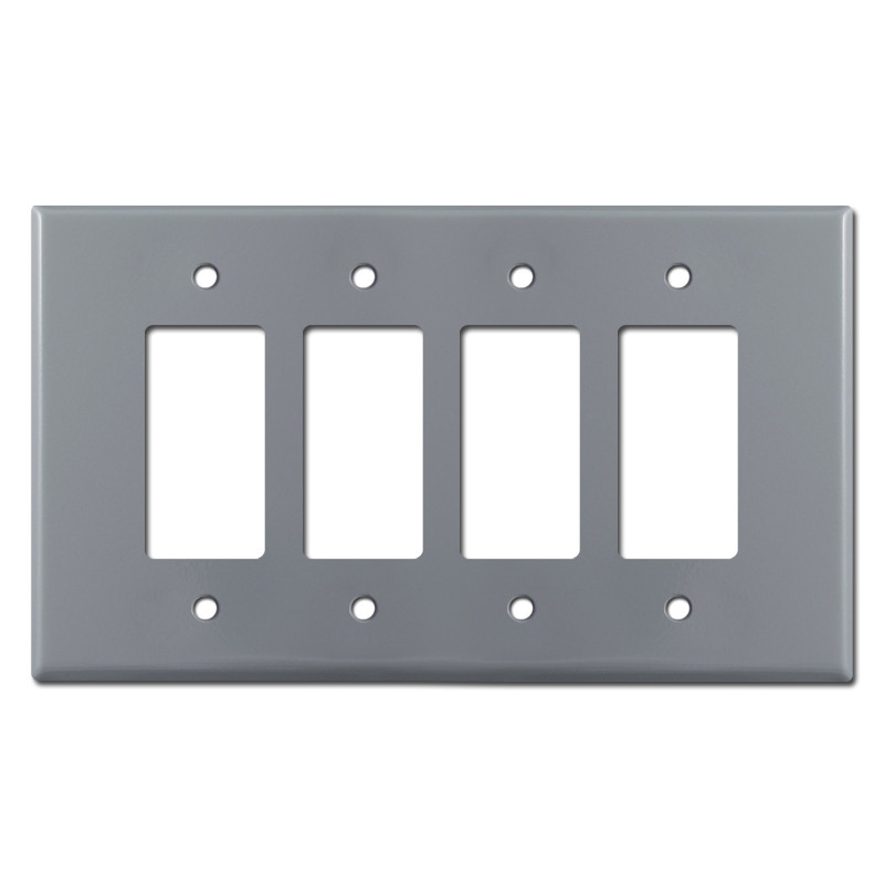 Chisel Punched Double Rocker (GFCI) Tin Switch Plate Cover In Rustic Tin - Wall Plate - Light