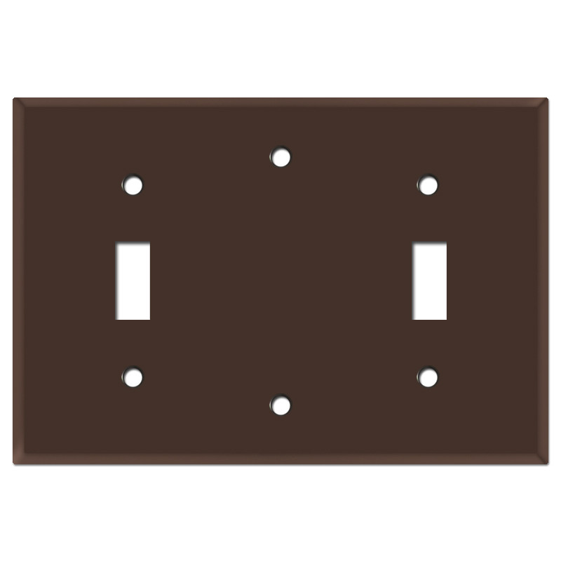 3-Gang 2-Toggle 1-Blank Wallplate - White | Kyle Switch Plates