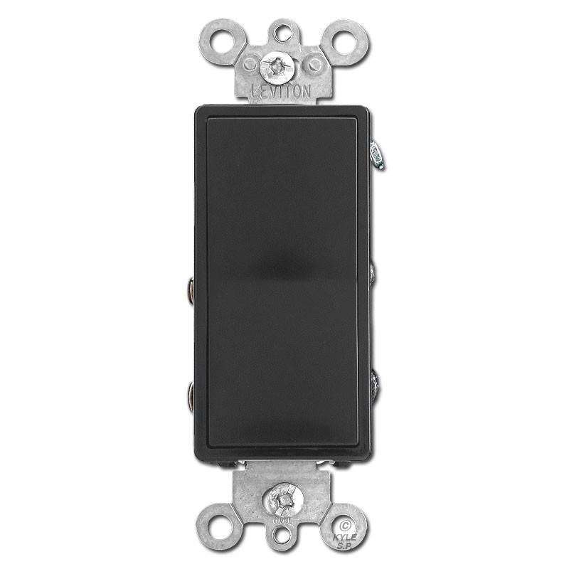 Black Decora Rocker Switches for Electrical Light Plates