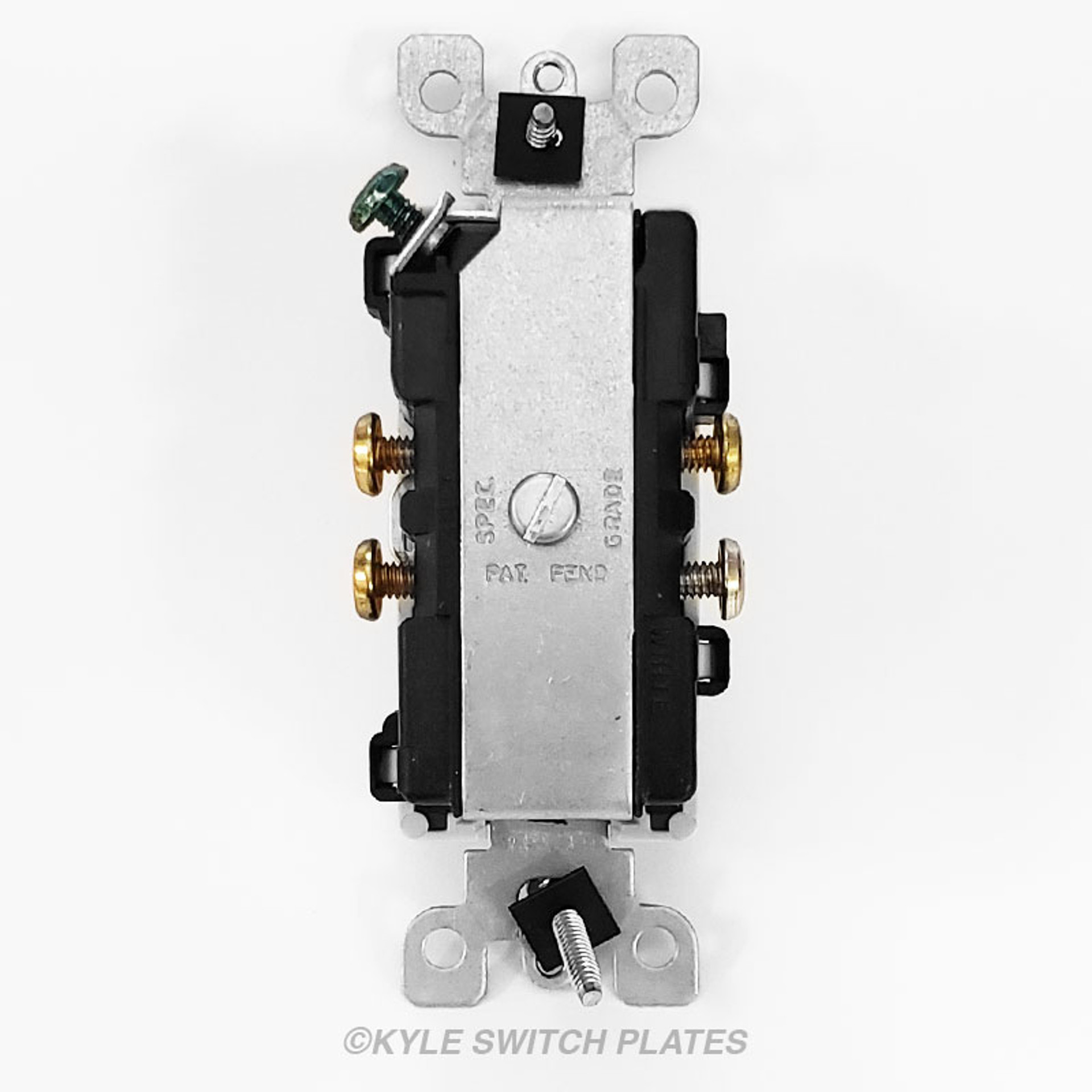 Grey Combination Decora Rocker Switch & Plug Kyle Switch Plates