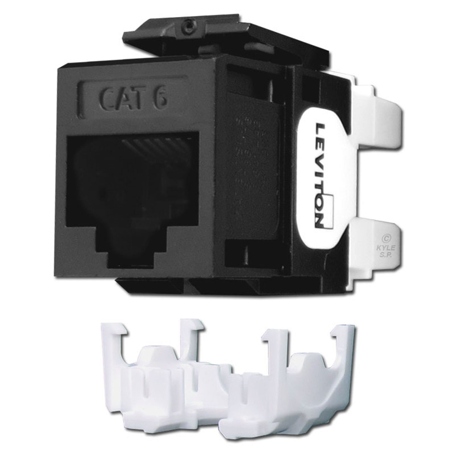 Leviton White Cat6+ Jack for QuickPort Frames