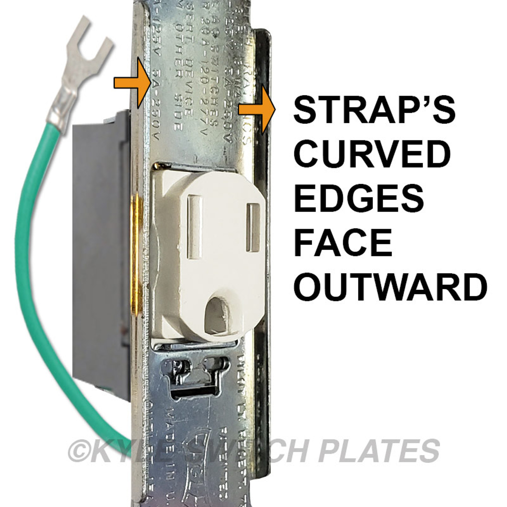 Vertical Despard Wall Plate Straps with Device Mounting Screw Holes