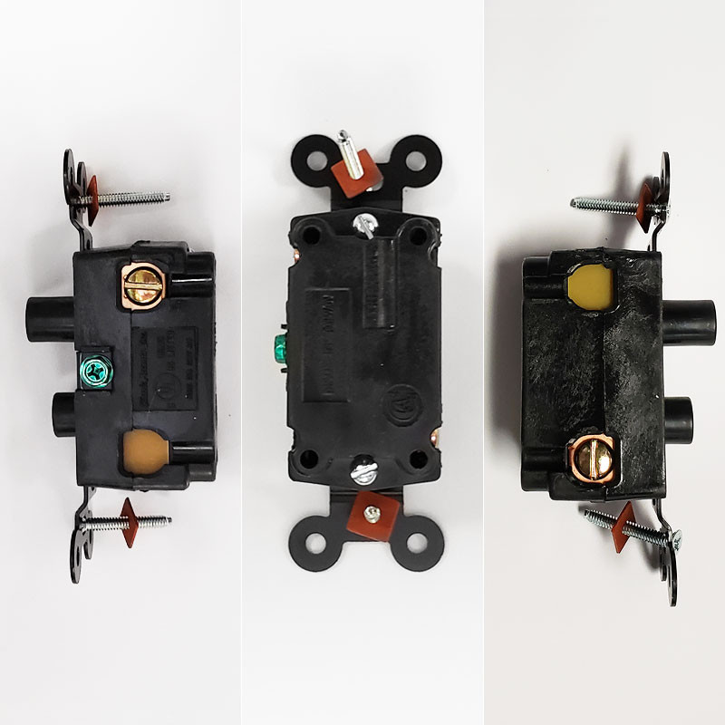 Black Push Button Light Switches Antique Reproduction Single Pole