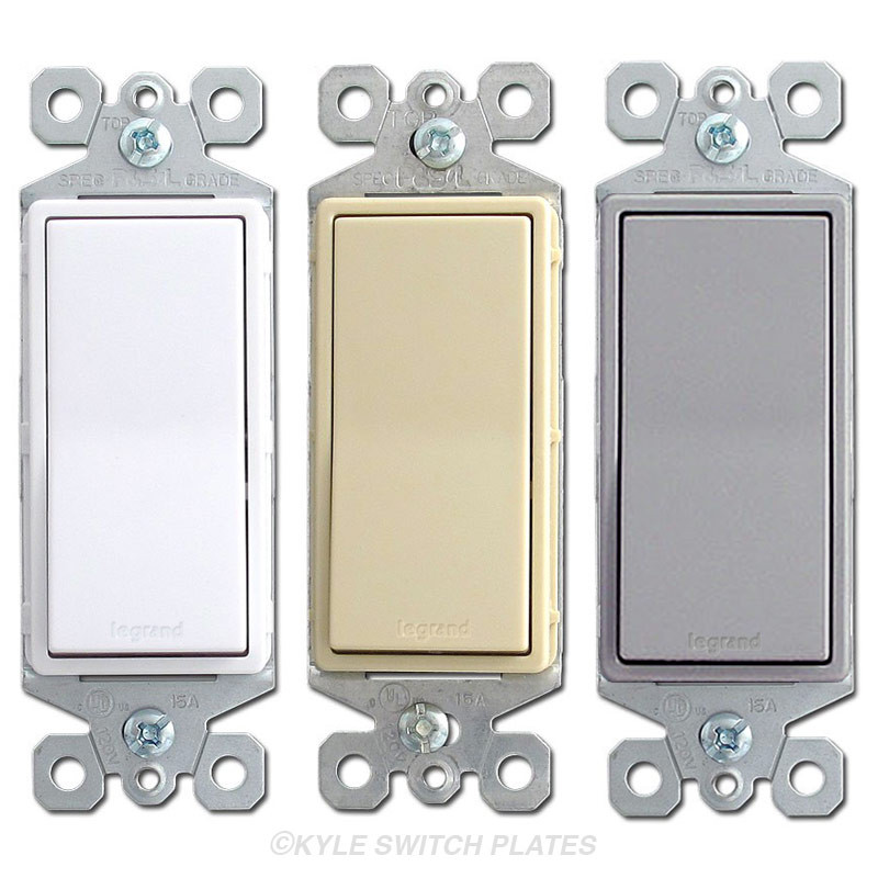 1 Decora Rocker Centered on 2 Gang Switch Plate