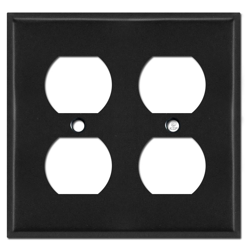 2 Duplex Outlet Switch Plate Black Kyle Switch Plates
