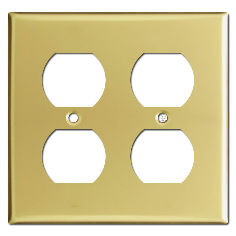 1 Gang Blank Switch Plate Covers Polished Brass