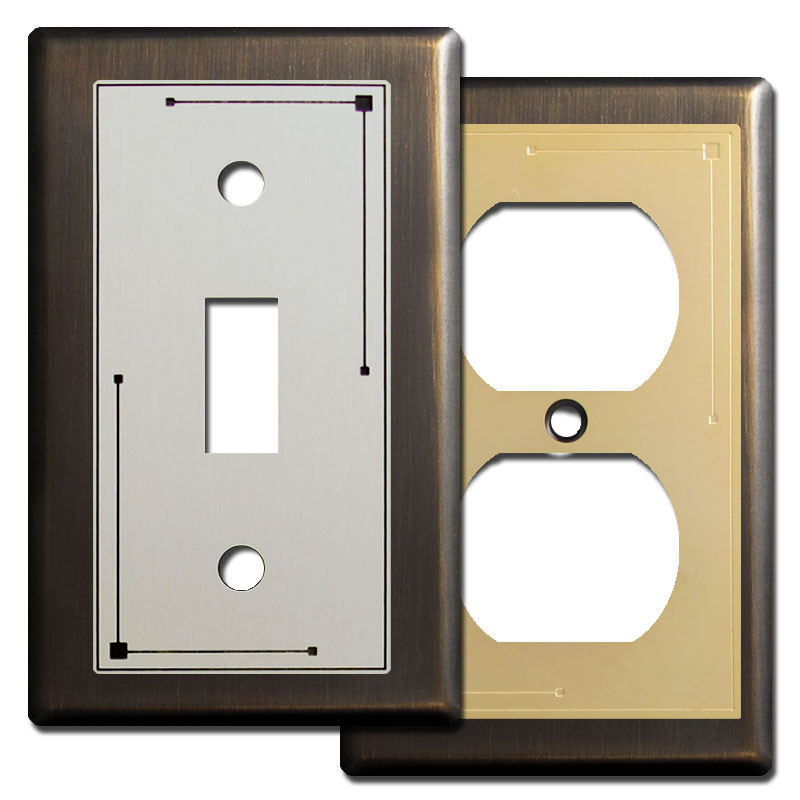 Celtic Art Light Switch Plates in Oiled Bronze Kyle Design