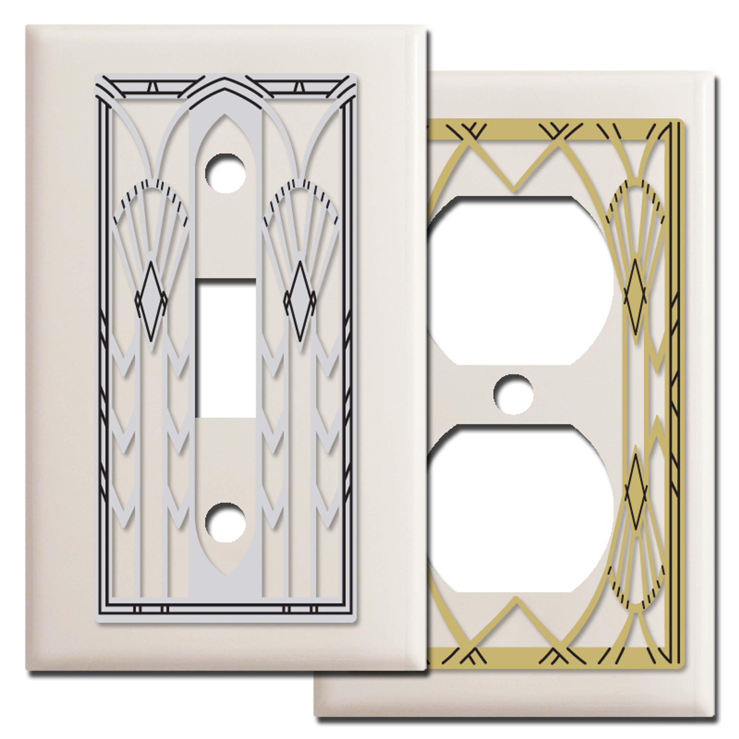 Art Deco Fan Switch Plates & Outlet Covers in 100 Sizes by Kyle Design