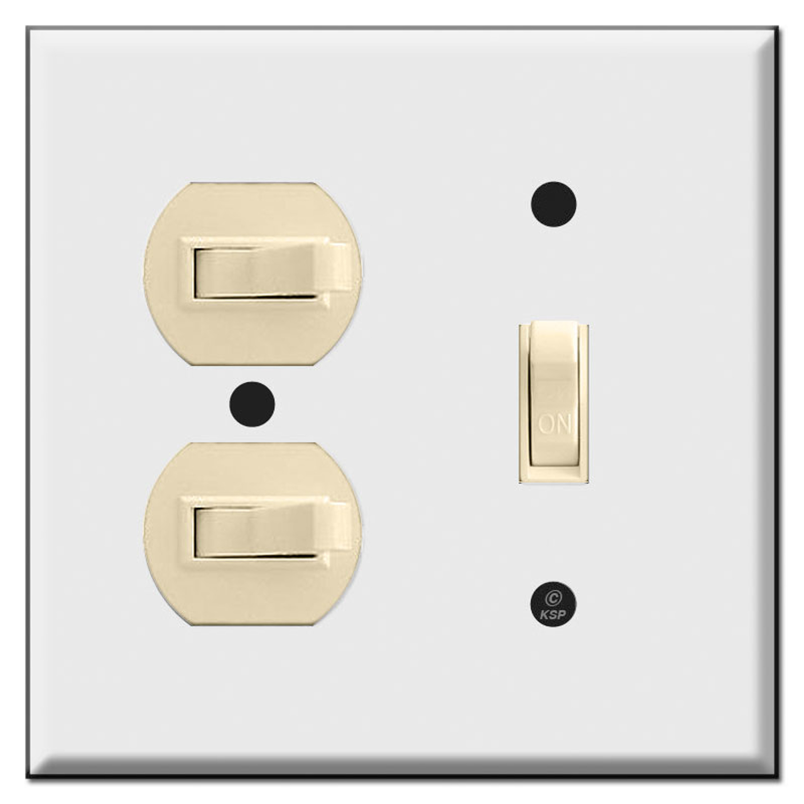 3 Despard Switch Plate Covers Triple Toggle Horizontal