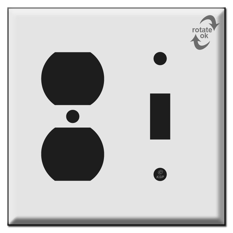 Vertical & Horizontal 3 Toggle Combo Wall Switch Plates