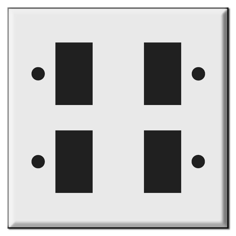 New Style Double Gang Low Voltage Wall Switch Plates for 2 GE Switches