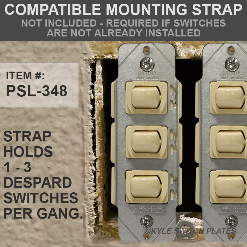 Double Gang Low Voltage Switch Plate Covers for 6 Sierra Switches
