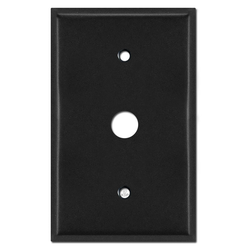 Black Telephone Jack Switch Plates and Cable Wall Covers