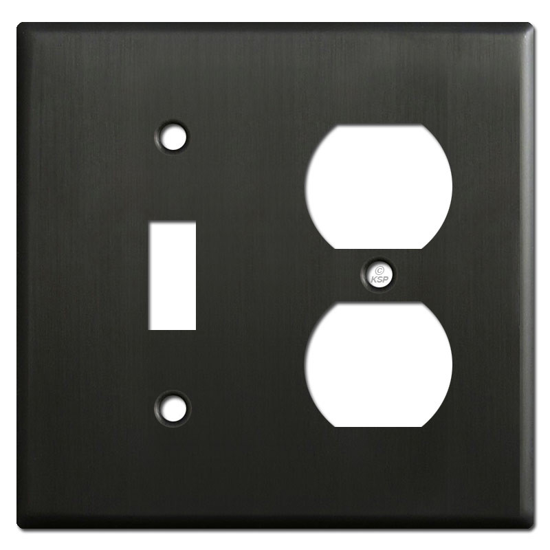 Duplex Outlet Switch Plates Dark Oiled Bronze