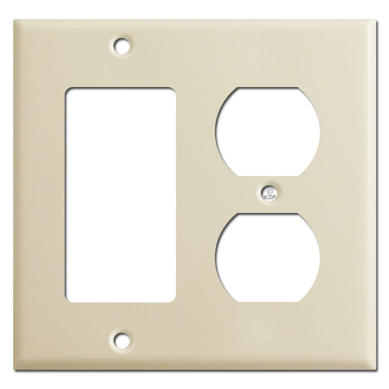 2 Toggle Duplex Switch Plate - Ivory | Kyle Switch Plates