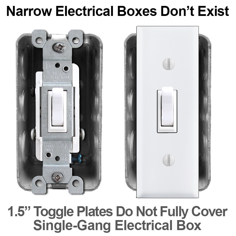 1.5'' Narrow Toggle Switch Plate Covers Kyle Switch Plates