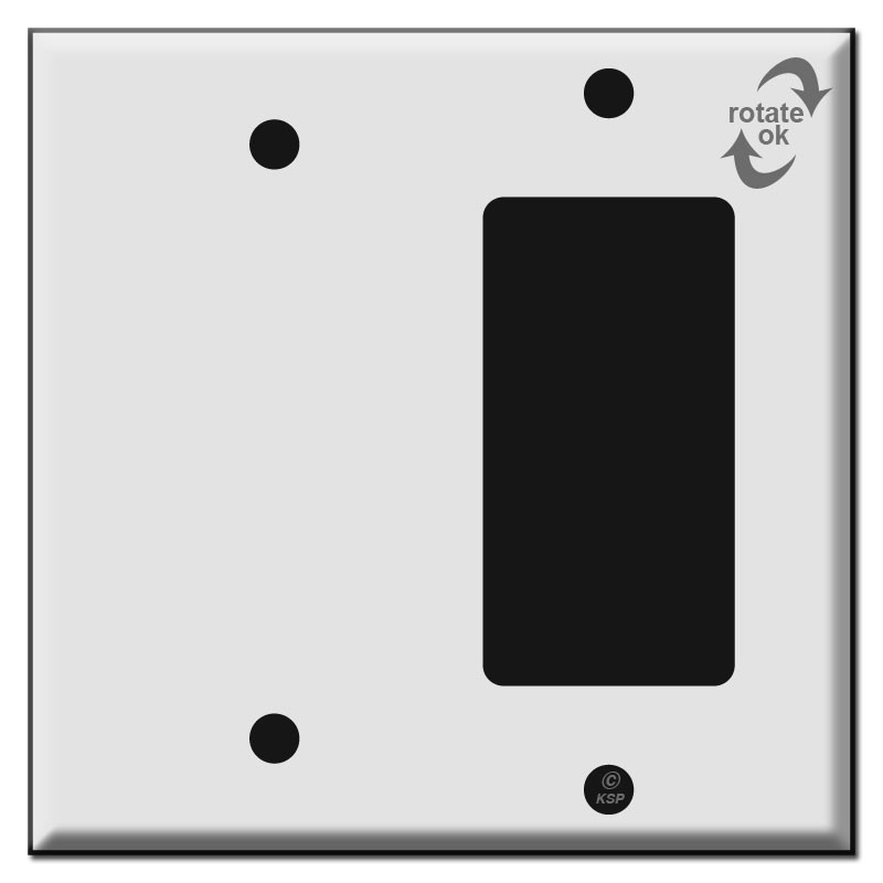 Blank & Decora Switch 2Gang Cover Plates Satin Brass