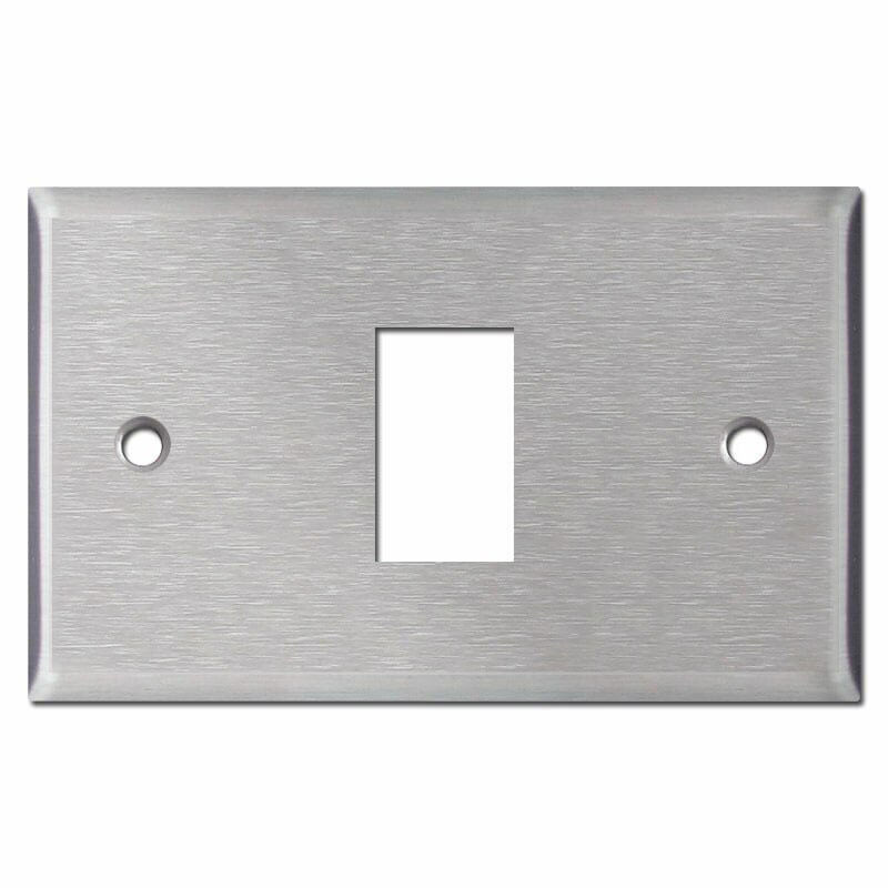 New Style GE 1 Low Voltage Wall Switch Plates Stainless Steel