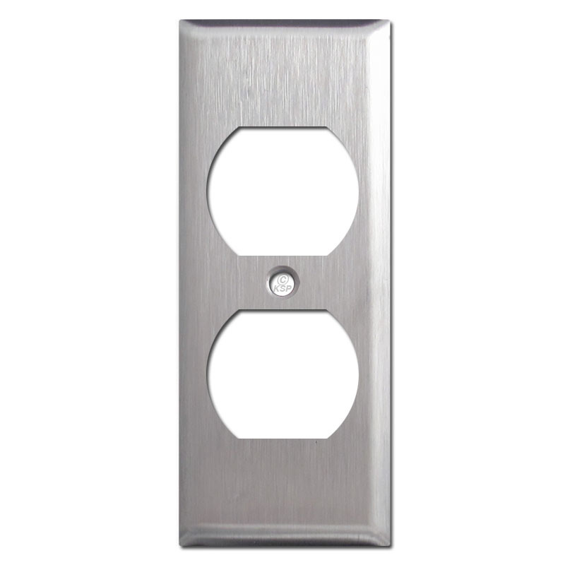 Toggle Duplex Outlet Cover Satin Stainless Steel