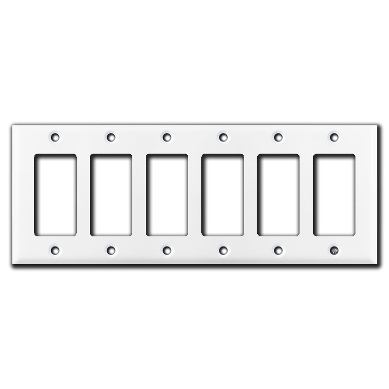White Decora Rocker Switch Plates & GFI Outlet Covers - USA