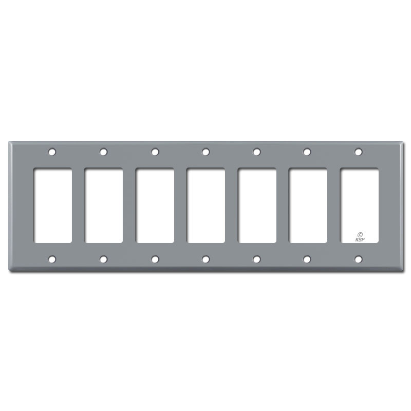 Gray Decora Rocker Switch Plate Covers for Modern Switches & Outlets