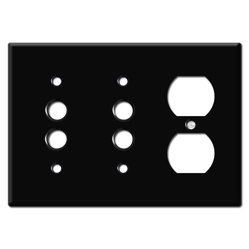 1 Gang Push Button Light Switch Covers Black