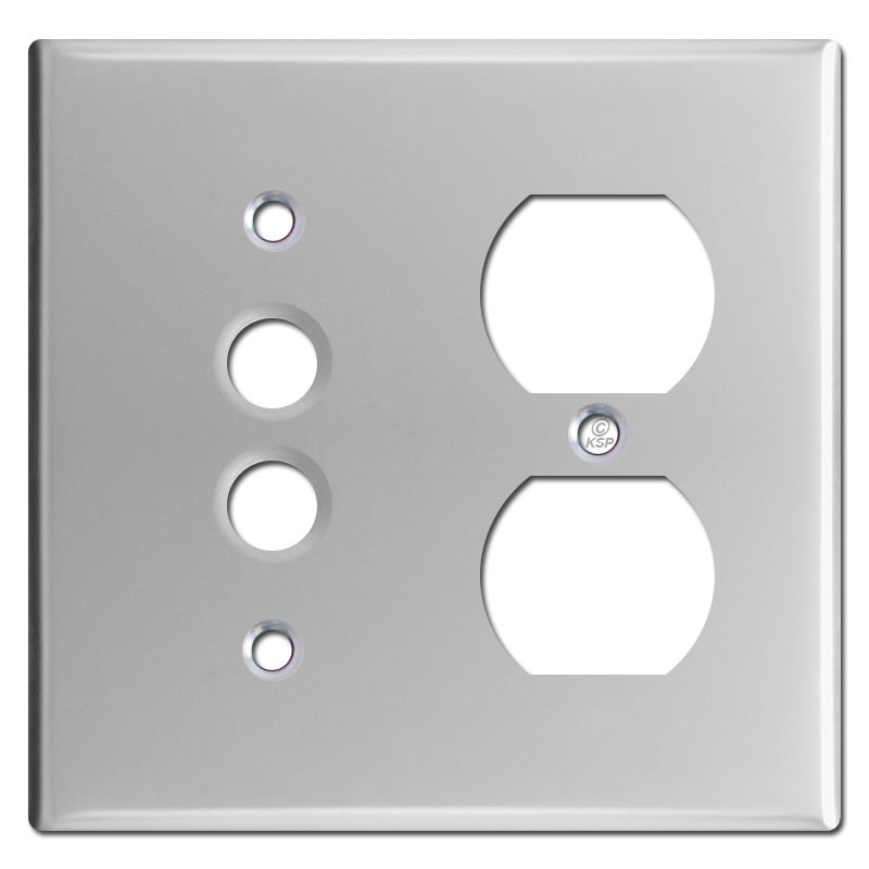 Single Push Button Wall Cover Plates Dark Bronze