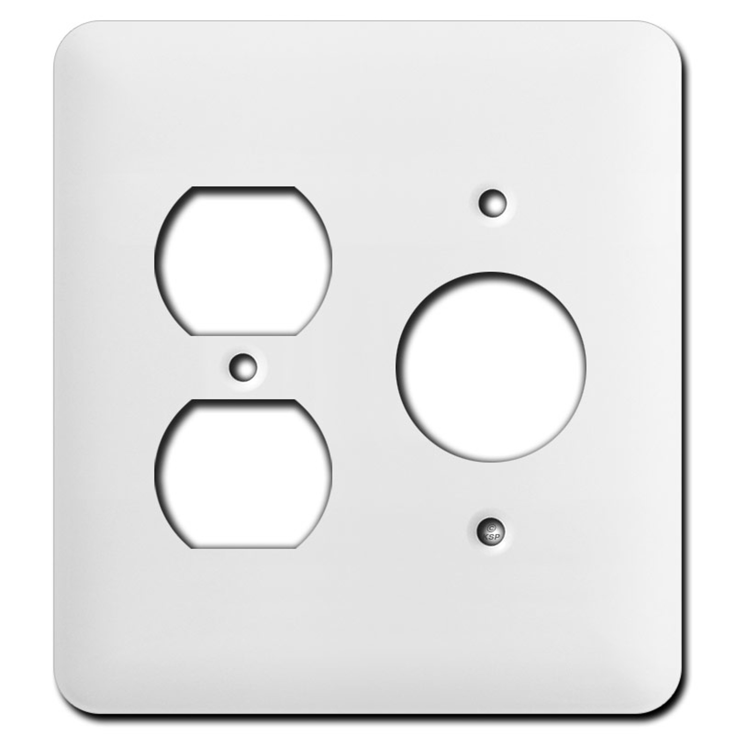 round duplex outlet cover wall plates white