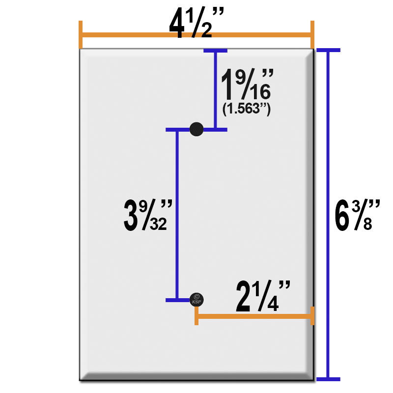 Extra Large Oversized Blank Wall Plate Covers 6.38'' High
