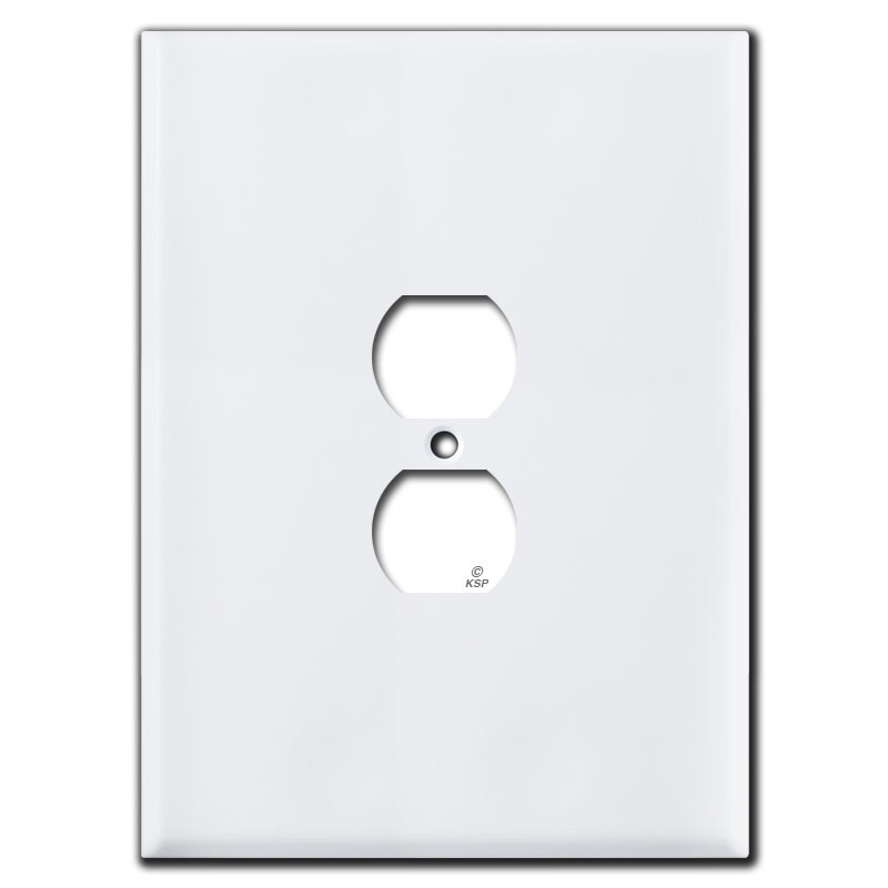 Biggest Oversized Outlet Receptacle Cover in 7.5'' Tall Size White