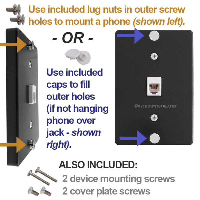 Leviton Wall Mounted Phone Jacks 40253
