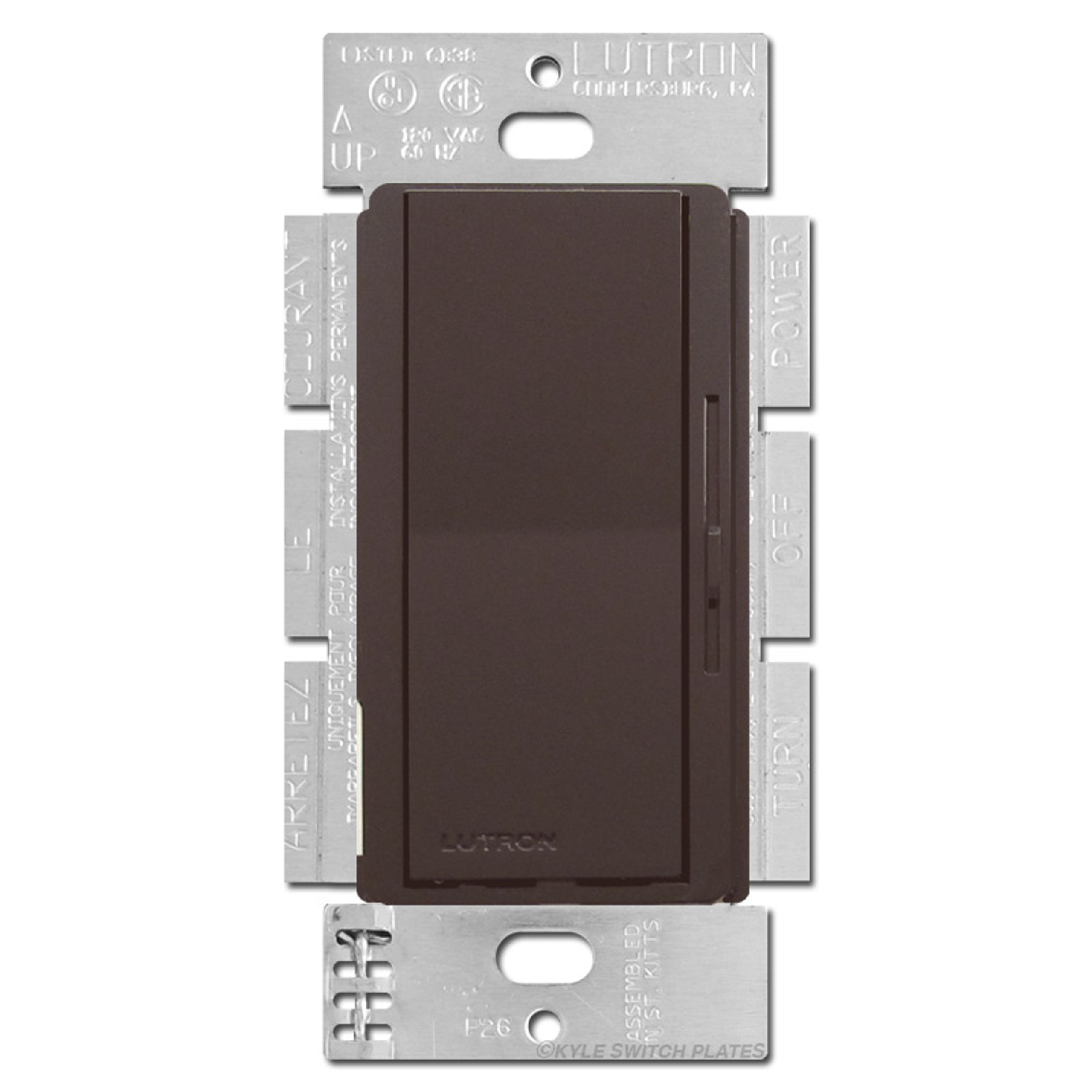 Low Voltage Dimmer 3 Way Brown Lutron 600VA