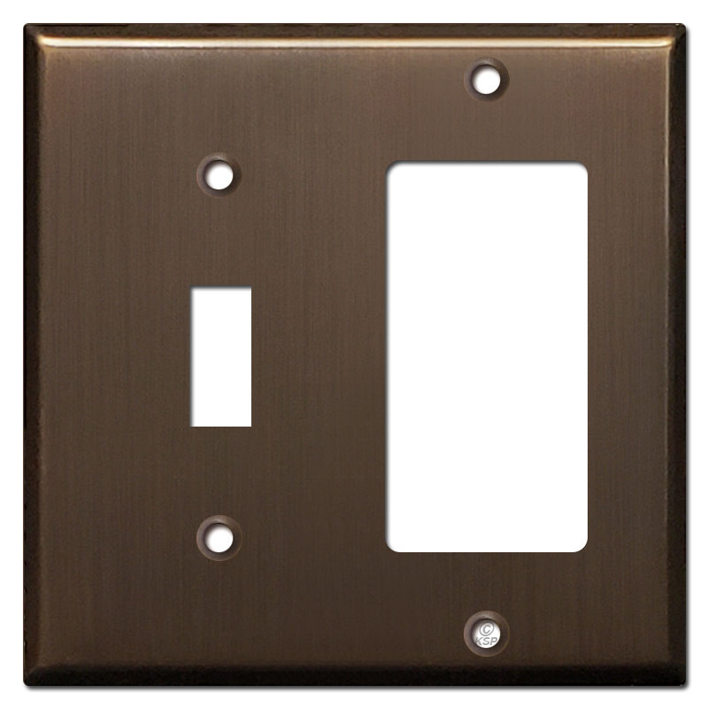 1 Toggle 1 Decora Cover Plate Bronze Kyle Switch Plates
