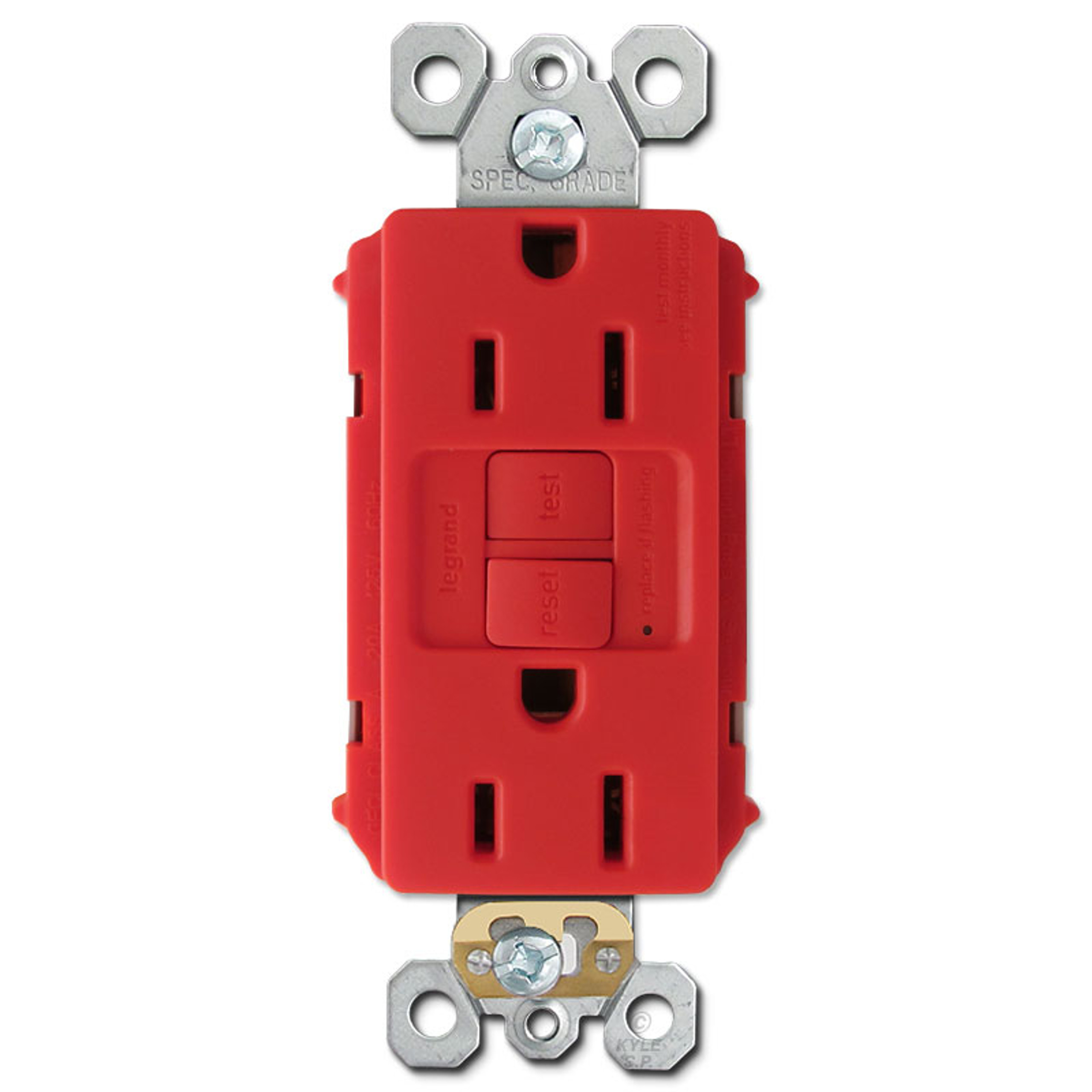 Red 20 Amp Duplex Receptacle Outlets Kyle Switch Plates