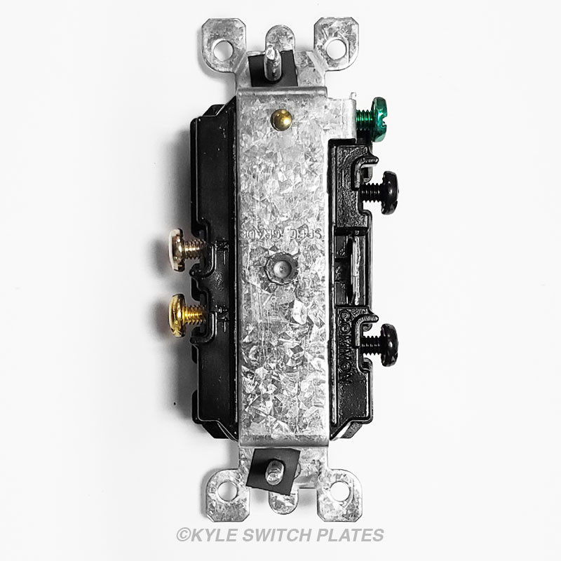 Brown Duplex Outlet & Sideways Toggle Switch 20A Leviton