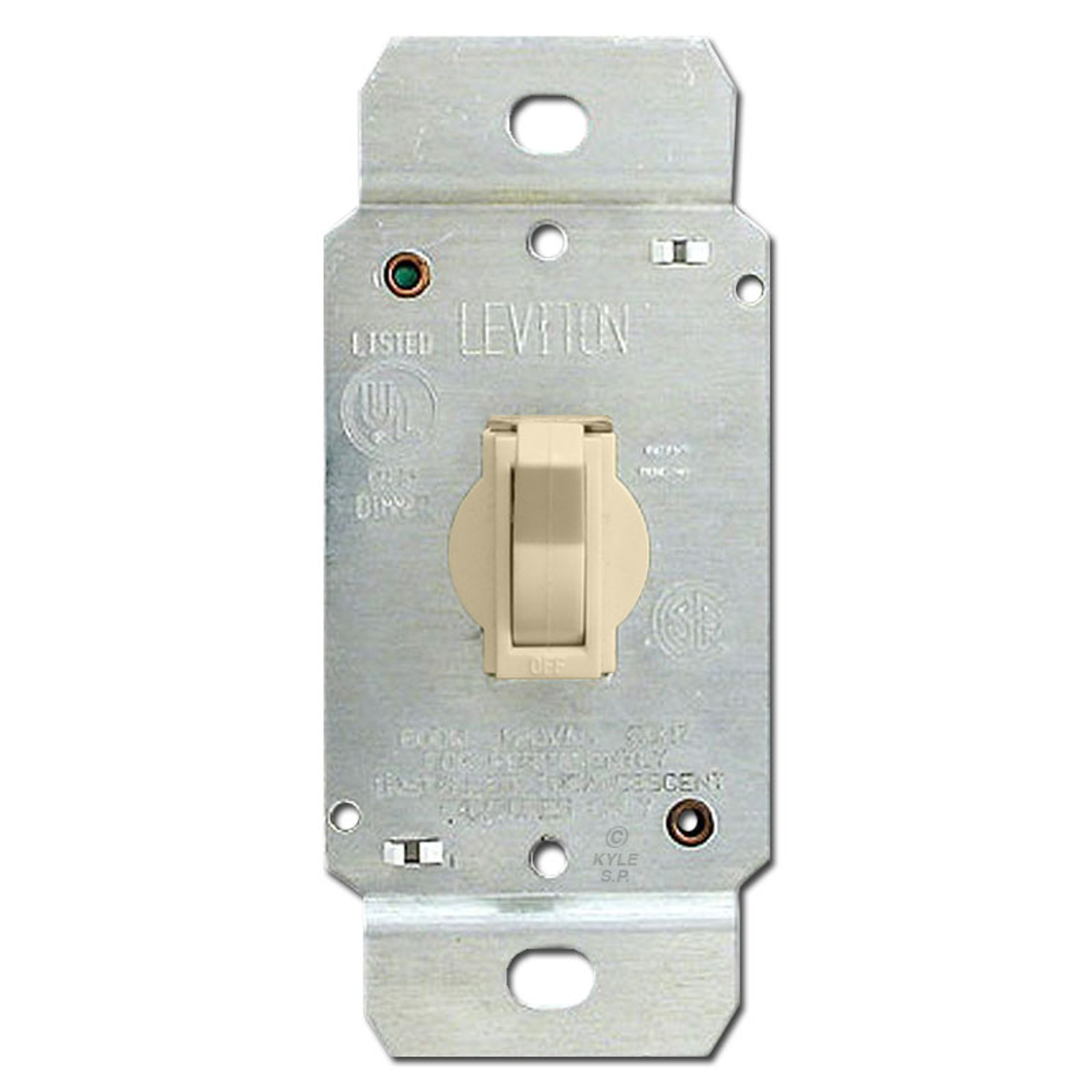 3Way Toggle Dimming Light Switch Ivory Kyle Switch Plates