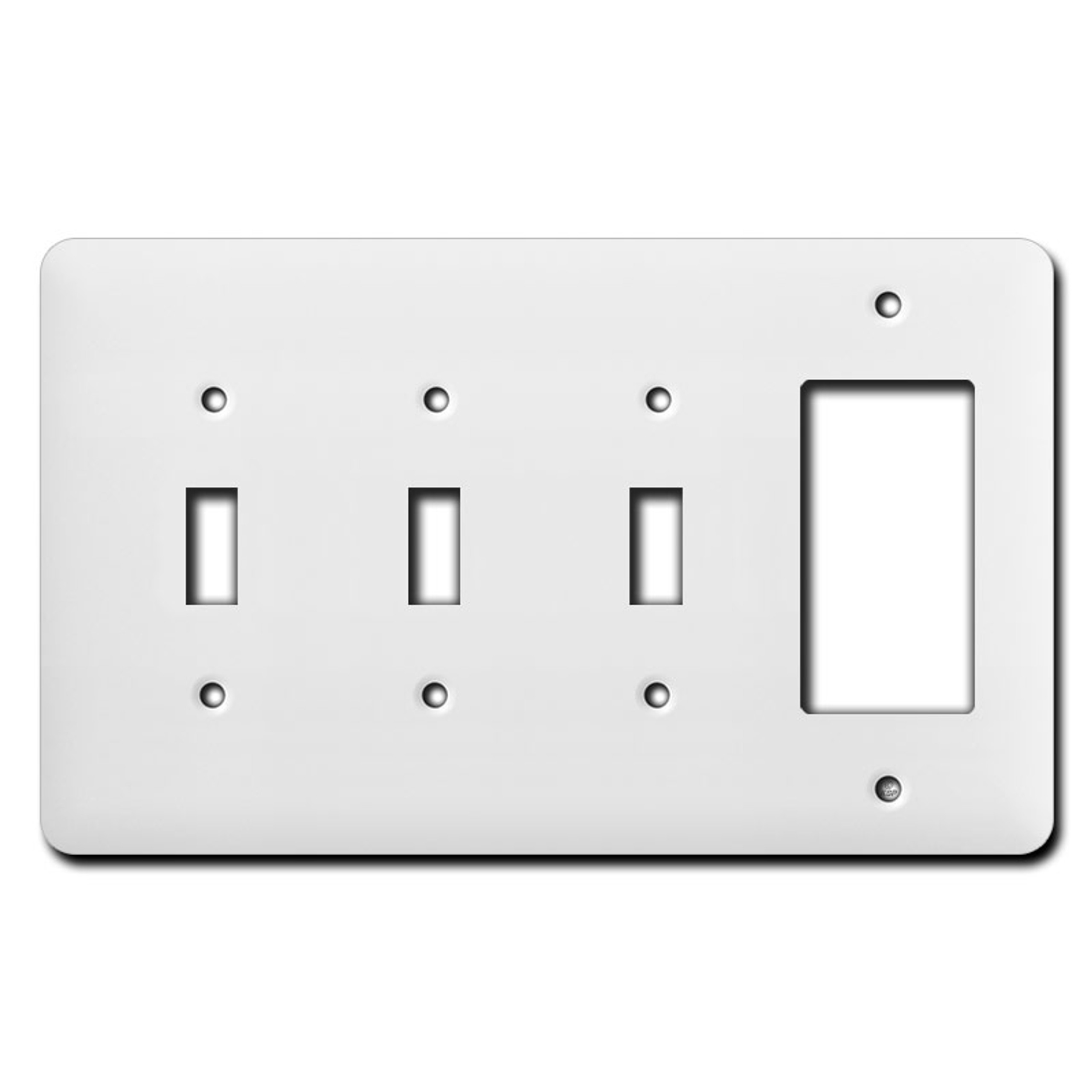 Steampunk Industrial Decor Switch Plate Covers in White Kyle Design