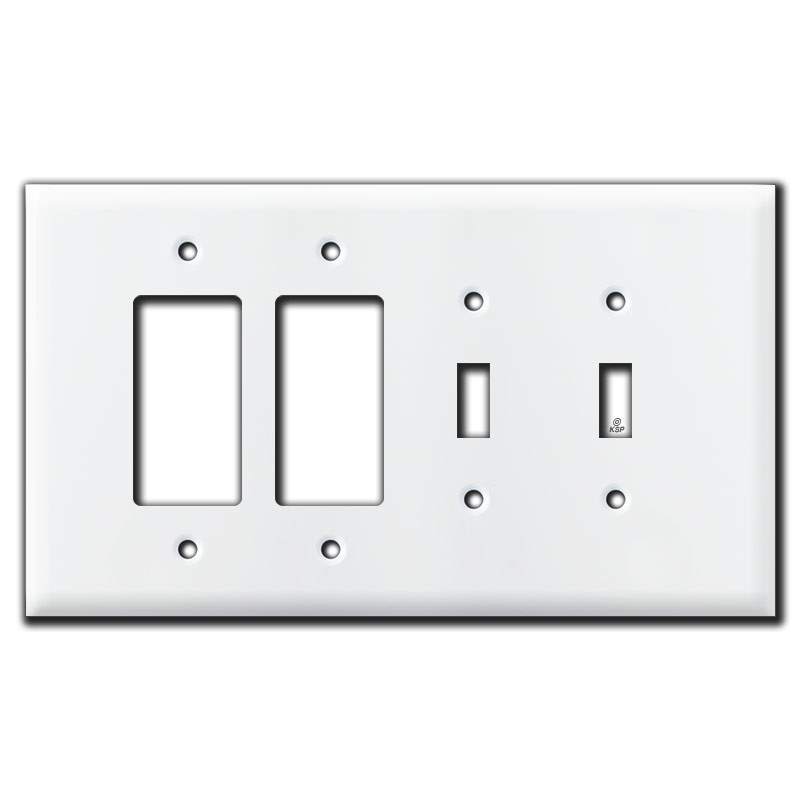 Outlet GFCI/Rocker Outlet Cover Plates White Kyle Switch Plates