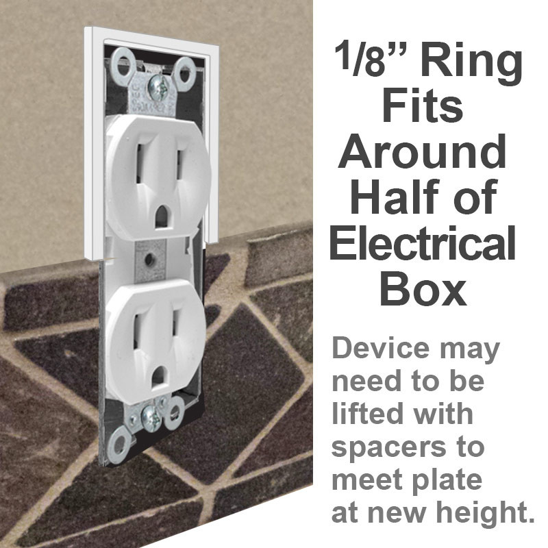 Half Gap Depth Ring Wall Plate Extender Gasket Kyle Switch Plates