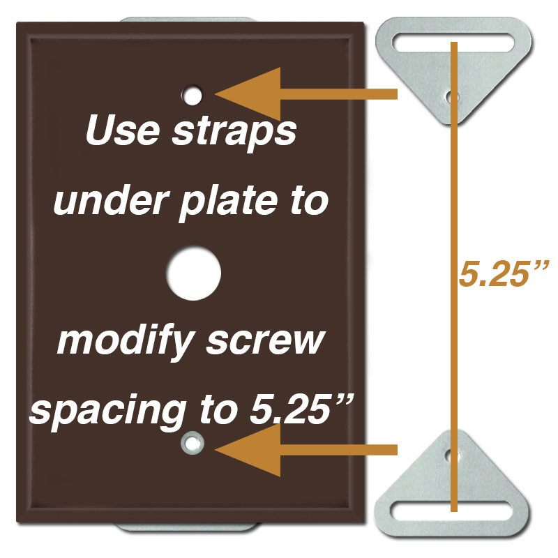 5.5'' Oversized Doorbell Cover Plates 5/8'' Hole 3.3'' Screw Spacing