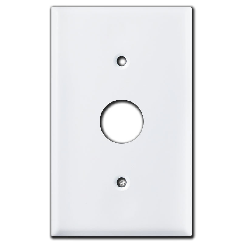 7/8'' Round Switch Cover Plate with 2.375'' Screw Spacing White