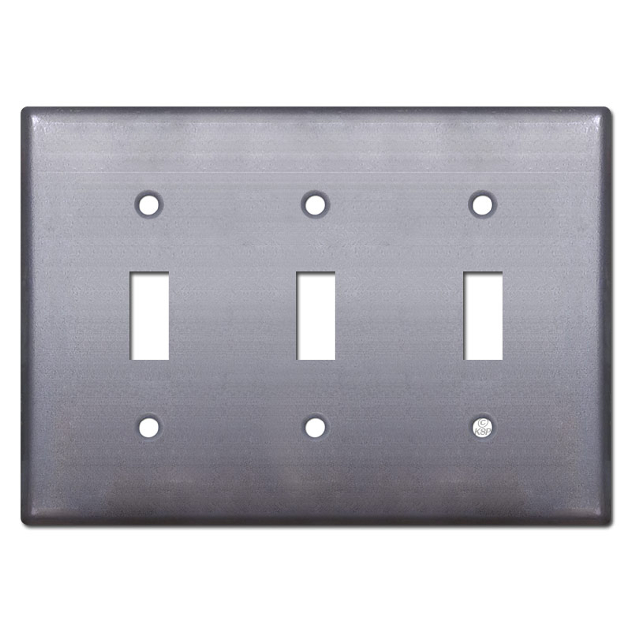 3 Toggle Switch Plate Raw Steel Paintable Kyle Switch Plates