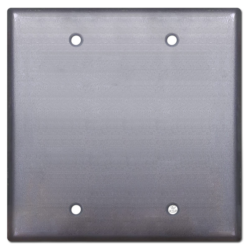 2 Blank Wall Plate Cover Raw Steel Paintable Kyle Switch Plates