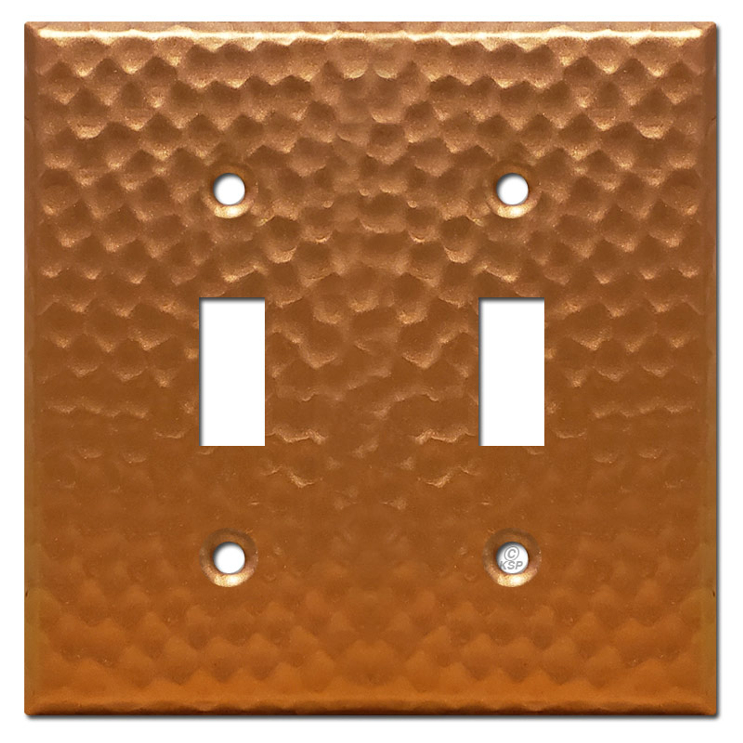 2 Toggle Light Switch Cover Hammered Copper Kyle Switch Plates